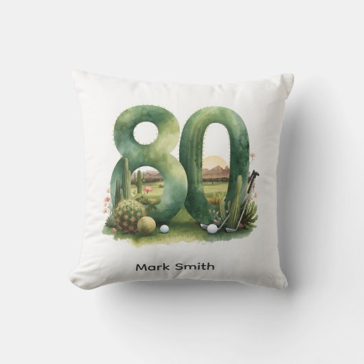 Golf 80th Birthday at Arizona クッション (正面)