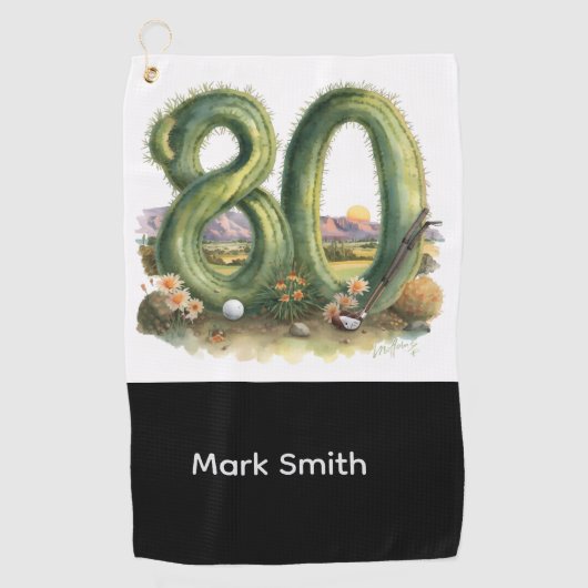 Golf 80th Birthday at Arizona ゴルフタオル (正面)