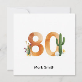 Golf 80th Birthday with golf ball for golfer カード