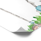 Golf A Little Putter Baby Shower Welcome Sign ポスター (角)