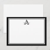 Golf Accent Custom Name Flat Note Card ノートカード (正面/裏面)