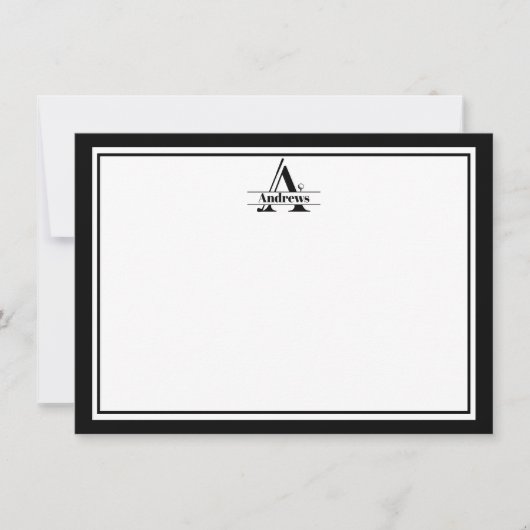 Golf Accent Custom Name Flat Note Card ノートカード (正面)