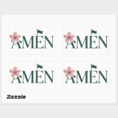 Golf Amen Pink Golf Tournament Birthday Party Girl 長方形シール (シート)