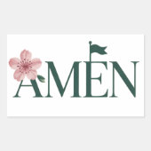Golf Amen Pink Golf Tournament Birthday Party Girl 長方形シール (正面)