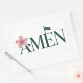 Golf Amen Pink Golf Tournament Birthday Party Girl 長方形シール (封筒)