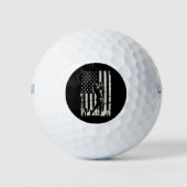 Golf American Flag Gifts Birthday Father's Day  ゴルフボール (正面)