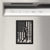 Golf American Flag Gifts Birthday Father's Day マグネット (インサイチュ (食洗機))