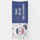 Golf American Themed 4th July Independence 横断幕 (縦)