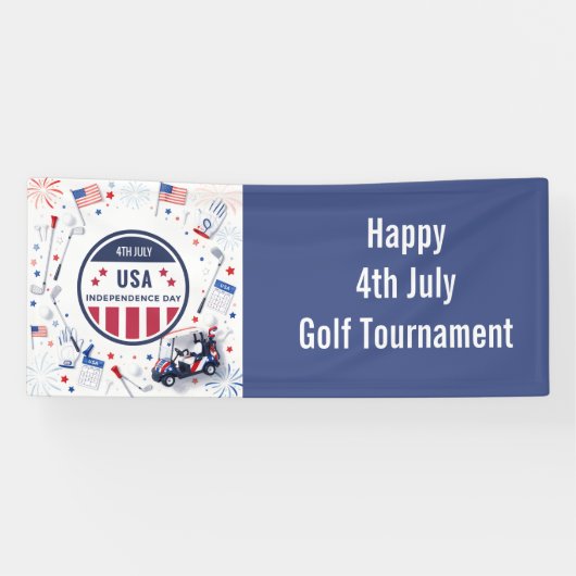 Golf American Themed 4th July Independence 横断幕 (横)