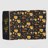 Golf and Beer for Golfer ゴルフタオル (横)