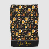 Golf and Beer for Golfer  ゴルフタオル (正面)