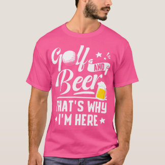 Golf And Beer Funny Fathers Day Drinking Birthday  Tシャツ