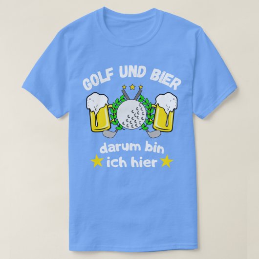 Golf and Beer Funny Golfer Spa Tシャツ (デザイン正面)