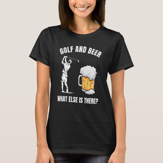 Golf And Beer Golfing Player Golfer Coach Graphic Tシャツ (正面)