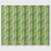 Golf and wine for golfer on golf course ラッピングペーパー (フラット)