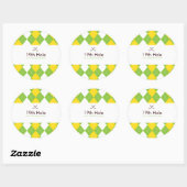 Golf Argyle Gift Label Sticker ラウンドシール (シート)