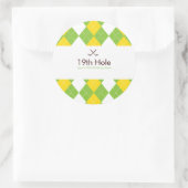 Golf Argyle Gift Label Sticker ラウンドシール (バッグ)