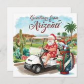Golf Arizona  Christmas Greeting  シーズンカード (正面/裏面)