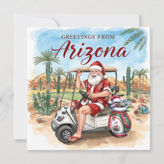 Golf Arizona  Christmas Greeting  シーズンカード (正面)