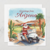 Golf Arizona  Christmas Greeting  シーズンカード (正面/裏面)