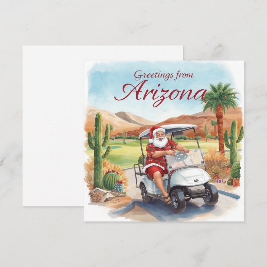 Golf Arizona  Christmas Greeting  シーズンカード (正面/裏面)