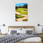 Golf Art Painting of Golf Golfing Golfer Fine Art キャンバスプリント (インサイチュ (寝室))