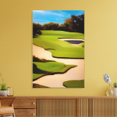 Golf Art Painting of Golf Golfing Golfer Fine Art キャンバスプリント (インサイチュ (リビング))
