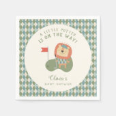 Golf Baby Shower A Little Putter Preppy Argyle スタンダードカクテルナプキン (正面)