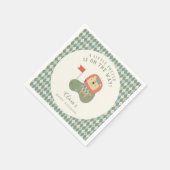 Golf Baby Shower A Little Putter Preppy Argyle スタンダードカクテルナプキン (角)