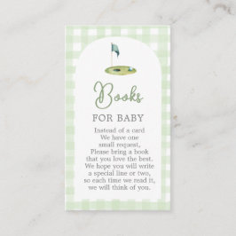 Golf Baby Shower Books for Baby Card エンクロージャーカード