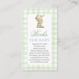 Golf Baby Shower Books for Baby Card エンクロージャーカード