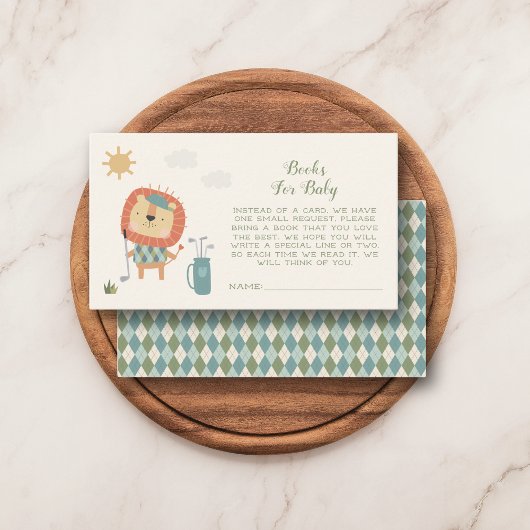 Golf Baby Shower Books for Baby Little Putter エンクロージャーカード