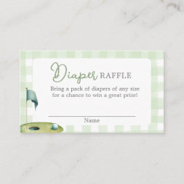 Golf Baby Shower Diaper Raffle Card エンクロージャーカード