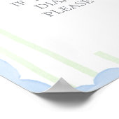 Golf baby shower Diaper Raffle sign ポスター (角)