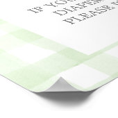 Golf baby shower Diaper Raffle sign ポスター (角)