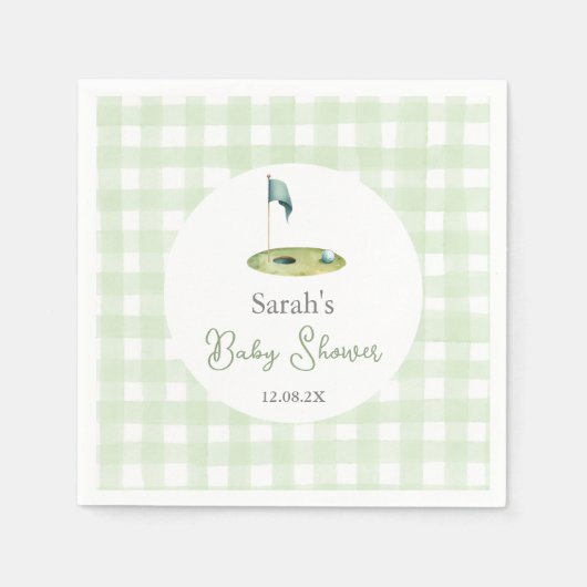 Golf Baby Shower Napkins スタンダードカクテルナプキン (正面)