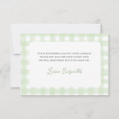 Golf  Baby Shower Thank You Card サンキューカード (裏面)