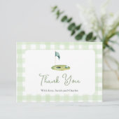 Golf  Baby Shower Thank You Card サンキューカード (スタンド正面)