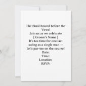 Golf Bachelor Party Celebration 招待状 (裏面)