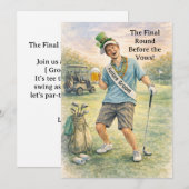 Golf Bachelor Party Celebration 招待状 (正面/裏面)