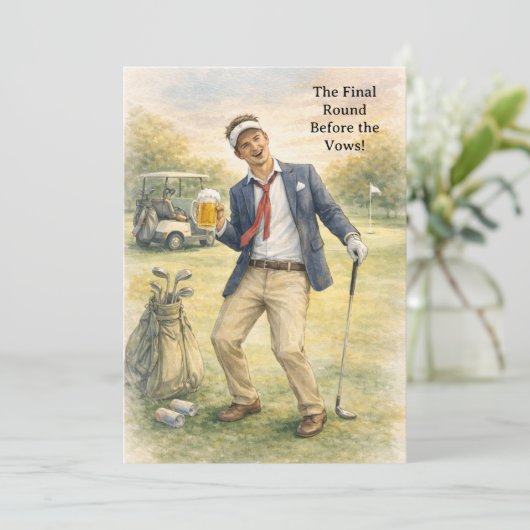 Golf Bachelor Party Celebration 招待状 (スタンド正面)