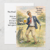 Golf Bachelor Party Celebration 招待状 (正面/裏面)