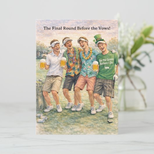 Golf Bachelor Party Celebration 招待状 (スタンド正面)