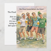 Golf Bachelor Party Celebration 招待状 (正面/裏面)