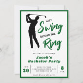 Golf Bachelor Party Last Swing Before the Ring 招待状 (正面)