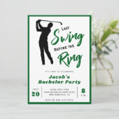 Golf Bachelor Party Last Swing Before the Ring 招待状 (スタンド正面)