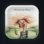 Golf Bachelorette Party for Woman golfer ペーパープレート<br><div class="desc">Golf Bachelorette Party for Woman golfer Paper Plates</div>