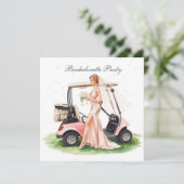 Golf Bachelorette Party on golf course 招待状 (スタンド正面)