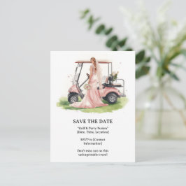 Golf  Bachelorette woman golfer is golfing  ポストカード