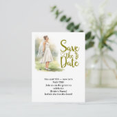 Golf Bachelorette Woman Golfer Is Golfing Postcard ポストカード (スタンド正面)